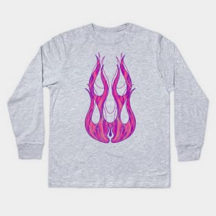 Flames Kids Long Sleeve T-Shirt